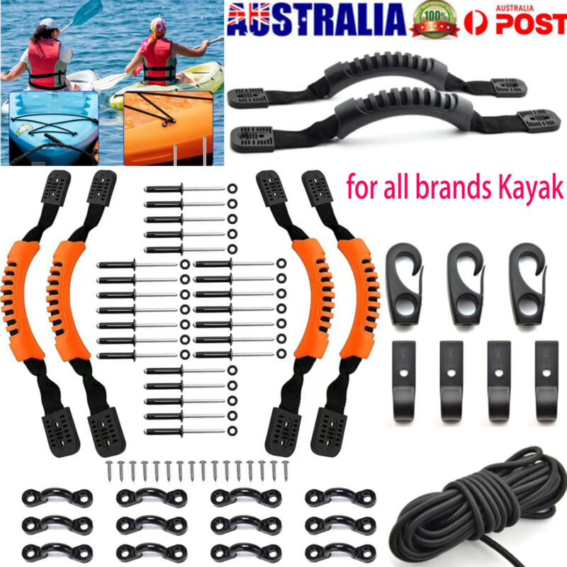 Kayak Canoe Boat Side Mount Carry Handles Webbing Hand Fitting Full Kit