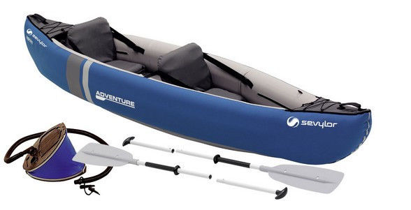 Sevylor Adventure Kit - 2 Person Inflatable Canoe + Oars 