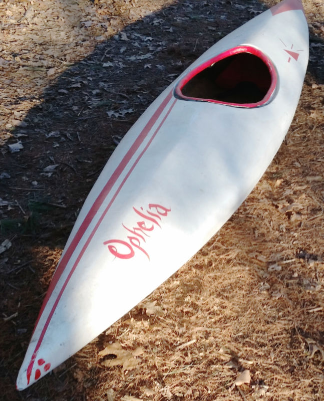 Vintage 13' Fiberglass Kayak Beautifully Painted With Lots Of Character