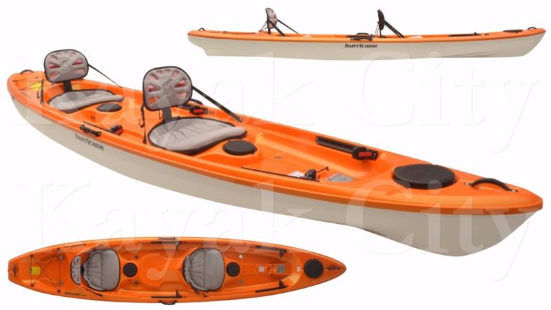 hurricane skimmer 140 tandem kayak w/free paddles - mango