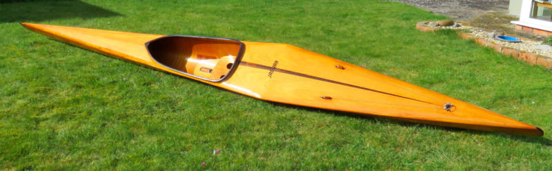 K1 Jaguar Wooden Veneer Racing Kayak for sale from United Kingdom