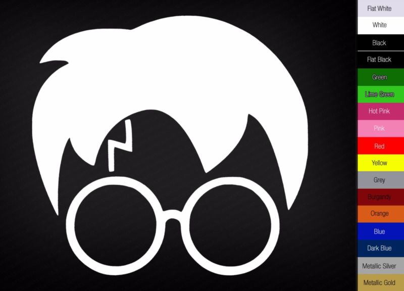 Harry Potter Glasses 4 Wide Vinyl Decal Sticker 17 Color Choices For Sale From United States