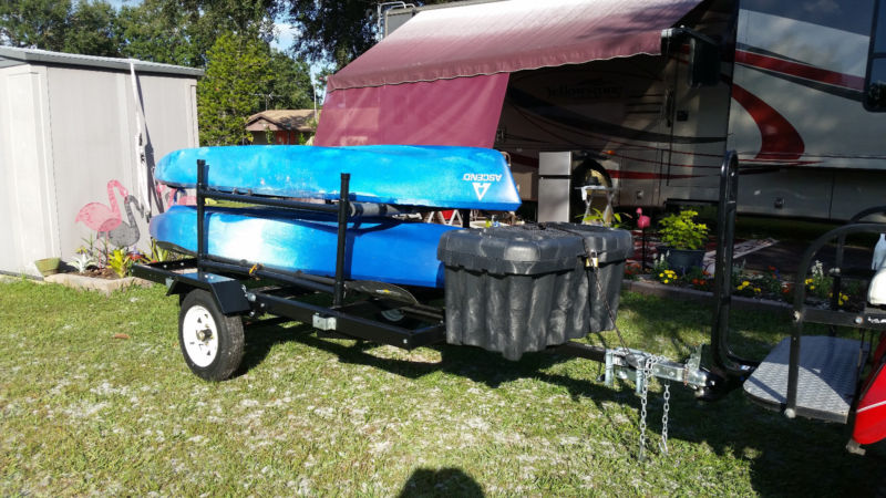 kayaks - two ascend 10 foot fishing kayaks and trailer