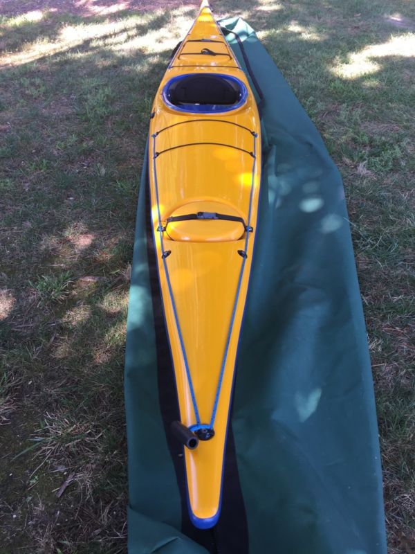 necky touring sea kayak fiberglass 18 feet w rudder for