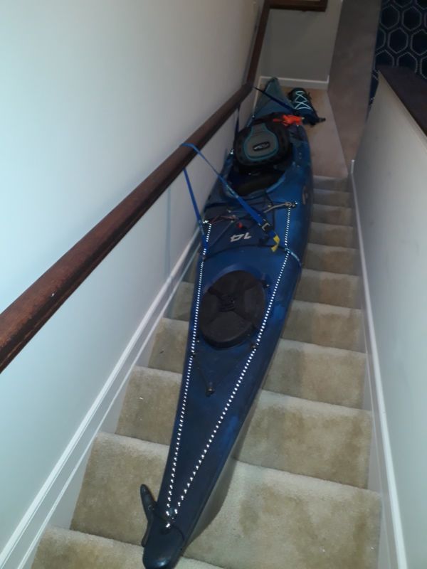 Necky Manitou 14' Kayak Black And Blue With Skeg Great 