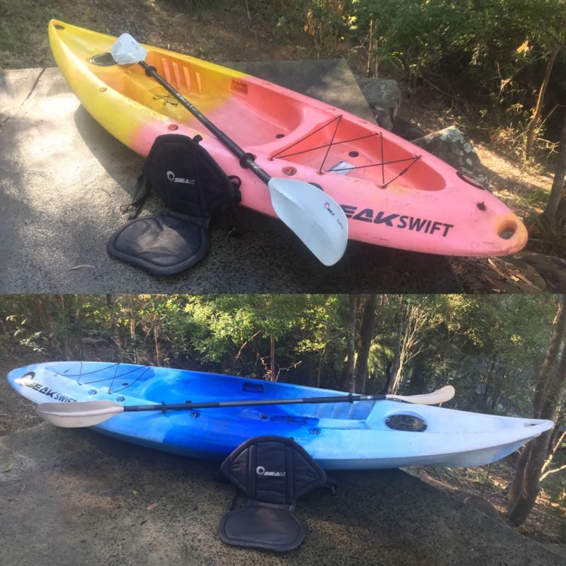 Pre-Loved Seak Swift Sit On Top Kayaks - Orange And Blue - Buy The Pair ...