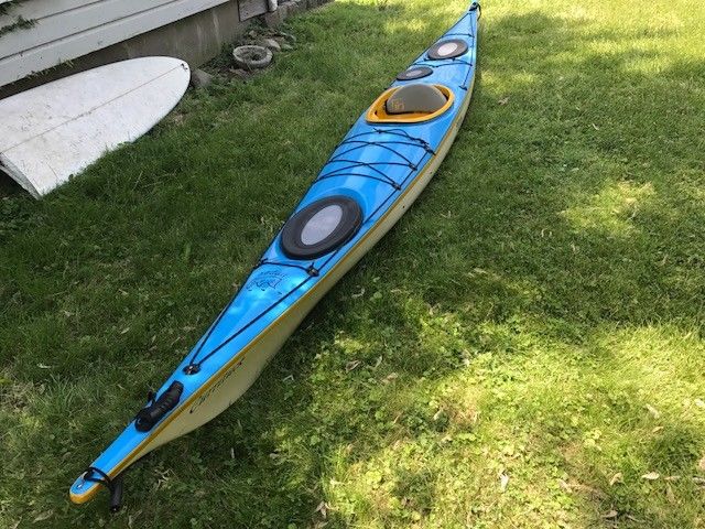 sea kayak, impex currituck, fiberglass kayak, 17' long