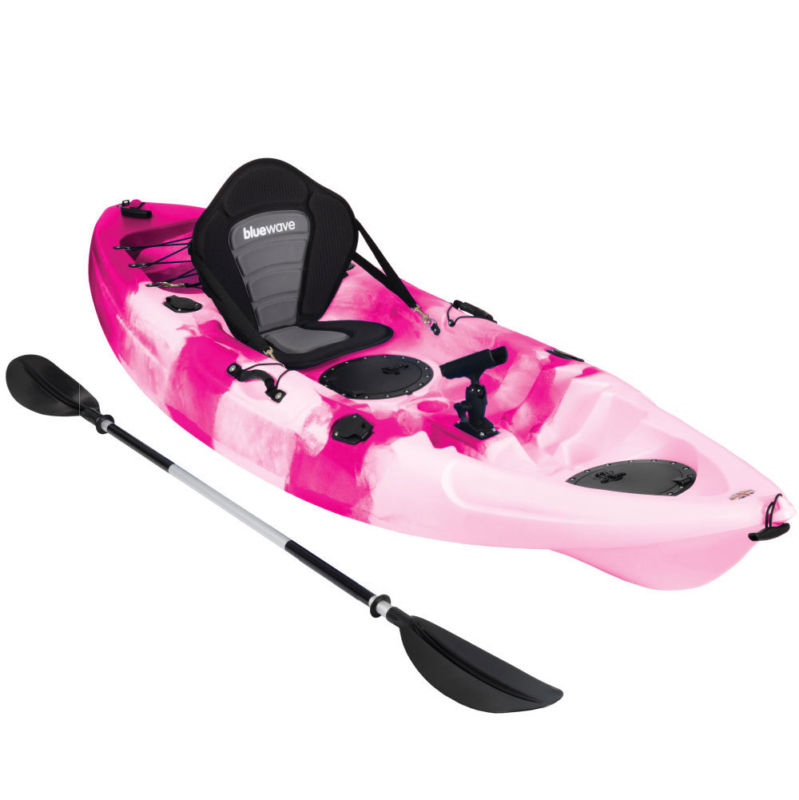 Kayak Sit On Top Fishing Sea River Kayaks Best Deluxe Seat & Paddle Set Pink for sale from