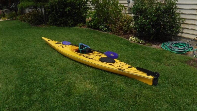 necky zoar 17' touring kayak with rudder for sale from