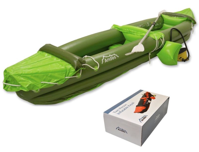New Green Two Man/person Inflatable Blow Up Water Sport 