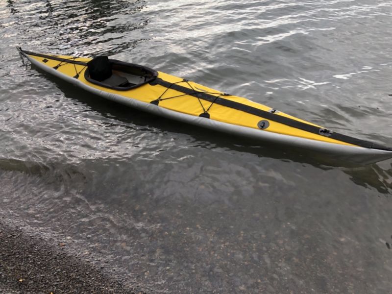 folbot cooper - 17’ sea kayak w/ rudder, floatation