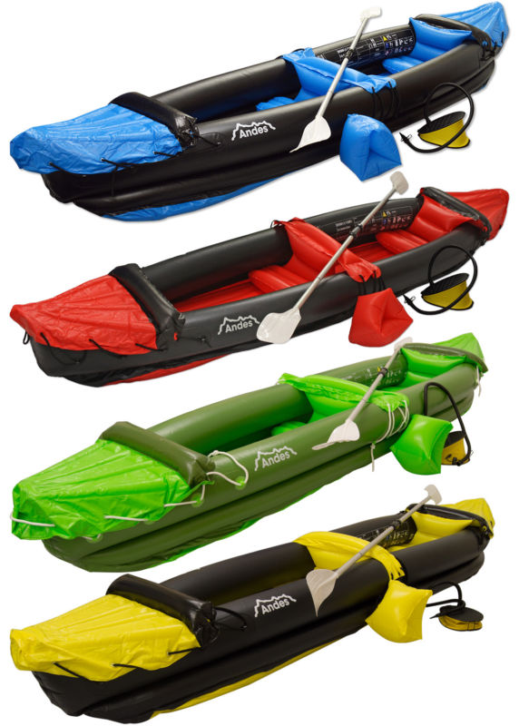 Inflatable Kayak Blow Up Two Person Canoe With Paddle 