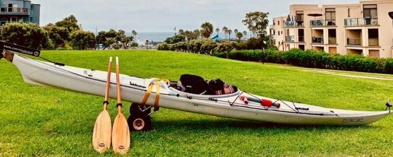 perception aquaterra scimitar sea kayak + paddle & life
