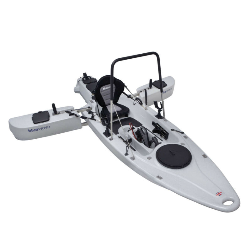 motorised fishing kayak bluewave trident motor stand up