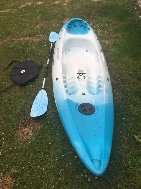 Blue And White Kayak Perception Scooter Sit On Top With Seat/backrest ...