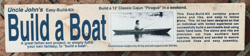 uncle john’s cajun pirogue easy boat kit and plans canoe