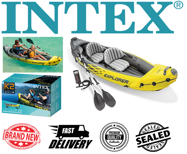 Kayak Intex Explorer K2 Kayak 2 Person Inflatable Canoe Boat With Pump