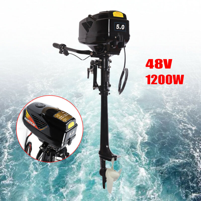 5HP 48V Electric Outboard Fishing Boat Engine 1200W Crafts Brushless ...