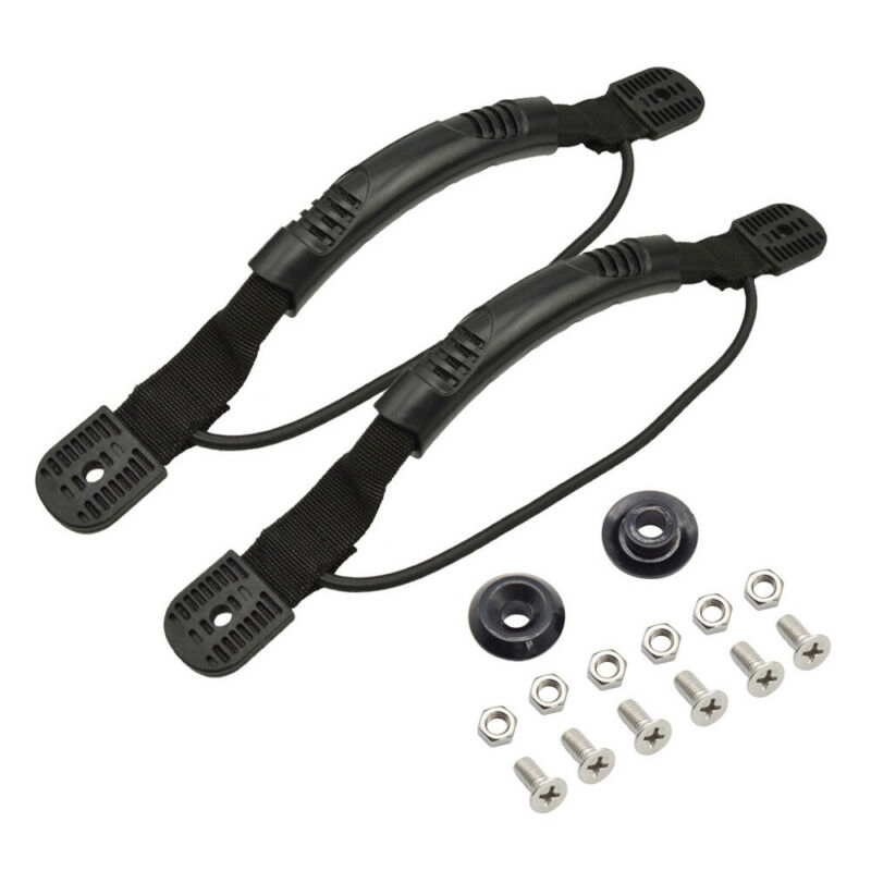 2Pcs Kayak Canoe Boat Side Mount Carry Handles With Black Bungee Kit ...