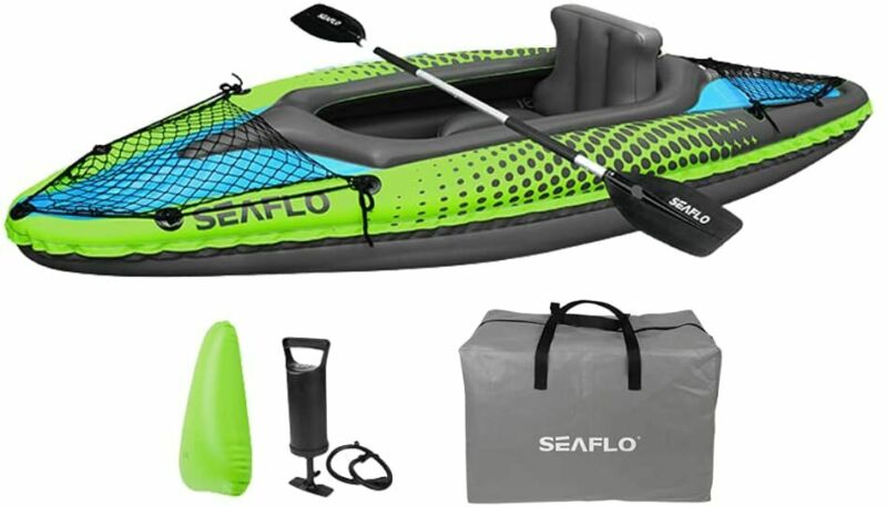 Canoa Gonfiabile Mono Posto Kayak Canotto In Pvc Pesca Mare Lago Scafo ...