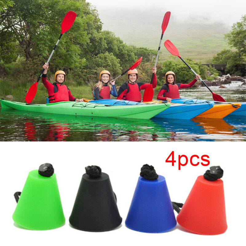 4Pcs Rubber Bungs Drain Holes Plugs Universal Kayak Canoe Boat Scupper ...