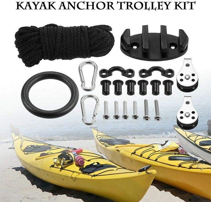 Kayak Boat Canoe Anchors Trolley Kits Deck Accessories Ring Rope Hooks ...