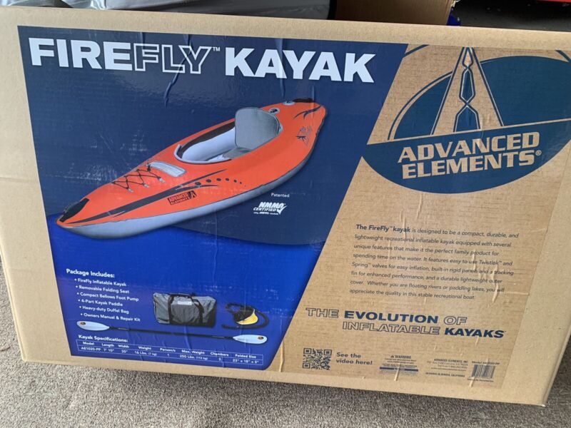 Advanced Elements Firefly Inflatable Kayak Paddlers Pack. No Reserve