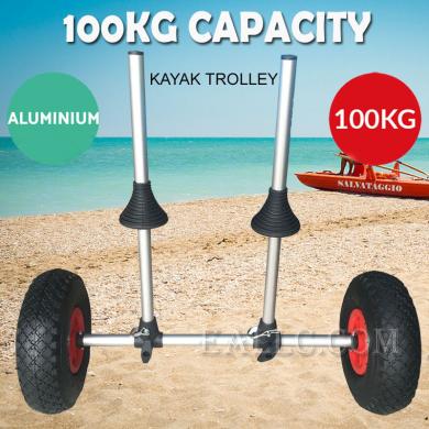 Aluminium Kayak Trolley Collapsible Canoe Wheel Cart Boat ...