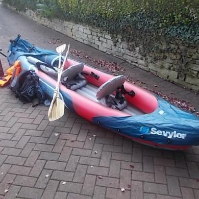 Sevylor Tahiti 2 Plus 1 3 Person Inflatable Kayak Paddle