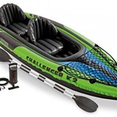 intex challenger k2 kayak 2 person inflatable kayak set with aluminum oars
