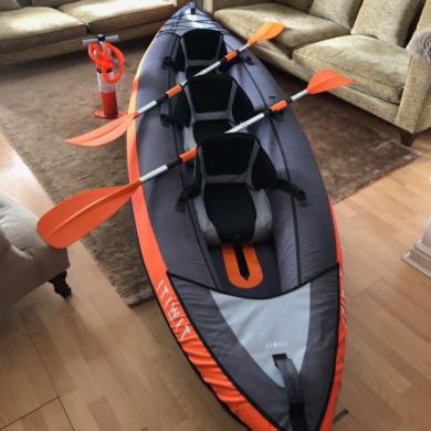 Kayak Canoe Orange Inflatable Sit 