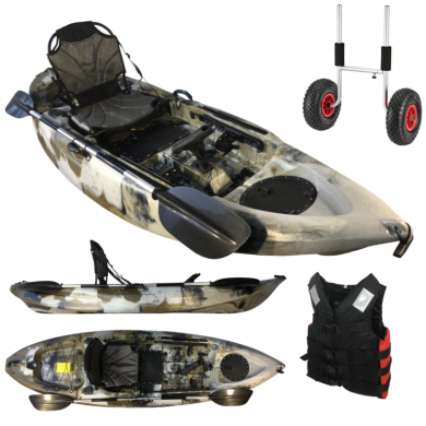 manta 9ft fishing kayak with upgraded aluminum chair