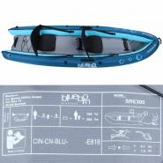 canoa kayak barca a remi blu Stivale Coasteer SRE300 Sit-On-Top 300x88cm 2 pers 